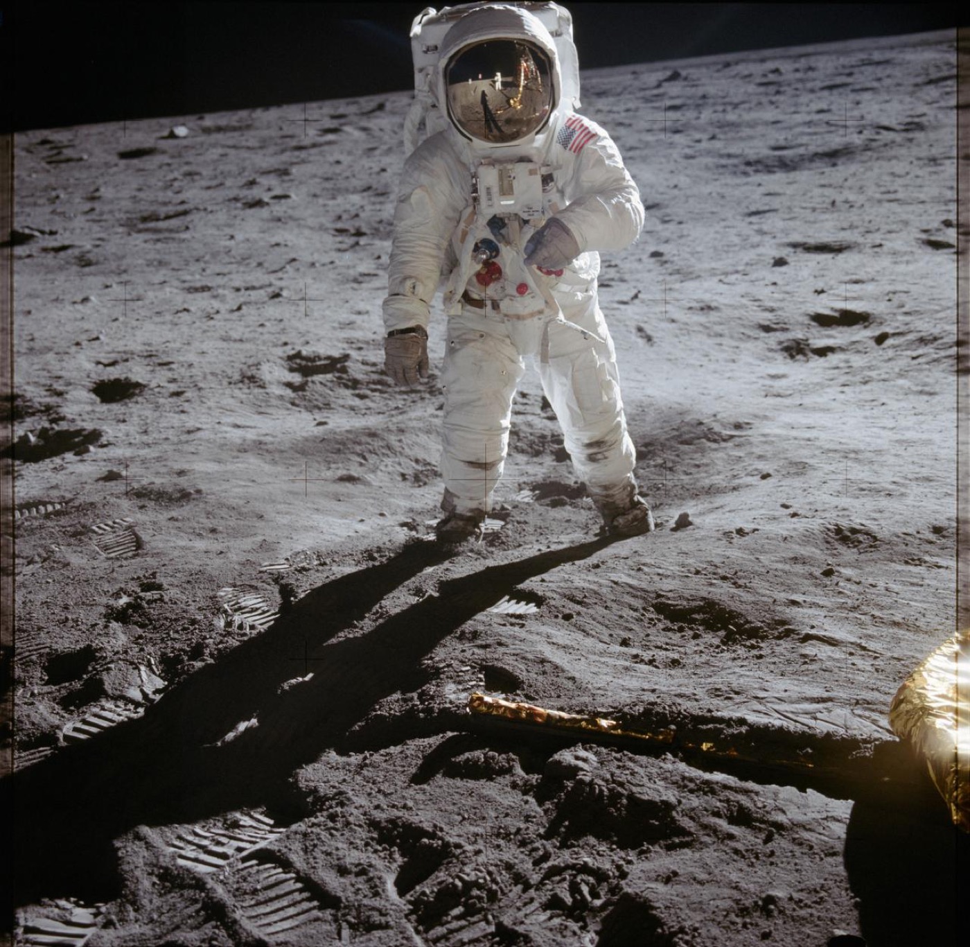 Apollo 11 astronaut on the lunar surface, July 1969